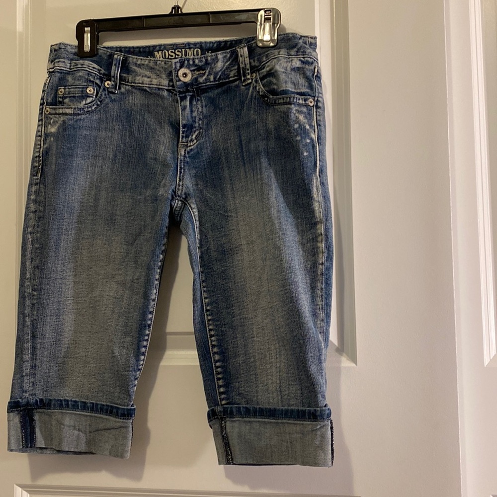 Blue Jean Capri Shorts